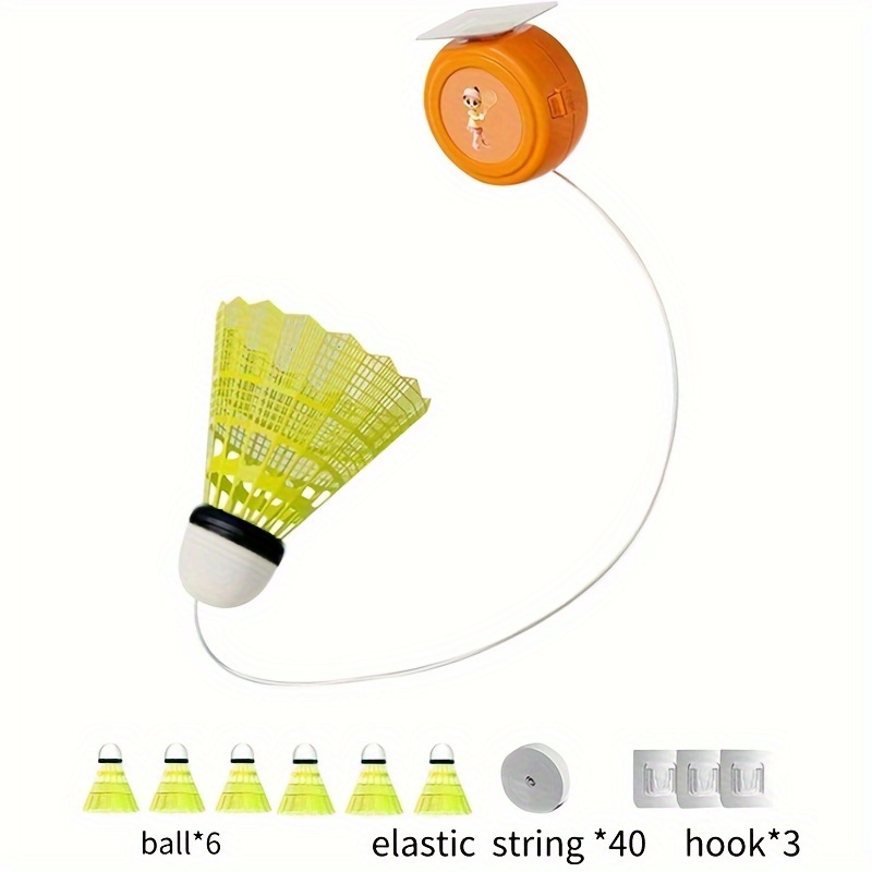 Badminton Rebound Trainer with 6 Balls