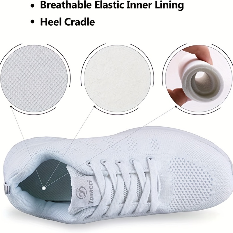 Women's Breathable Lace Up Knit Sports Shoes