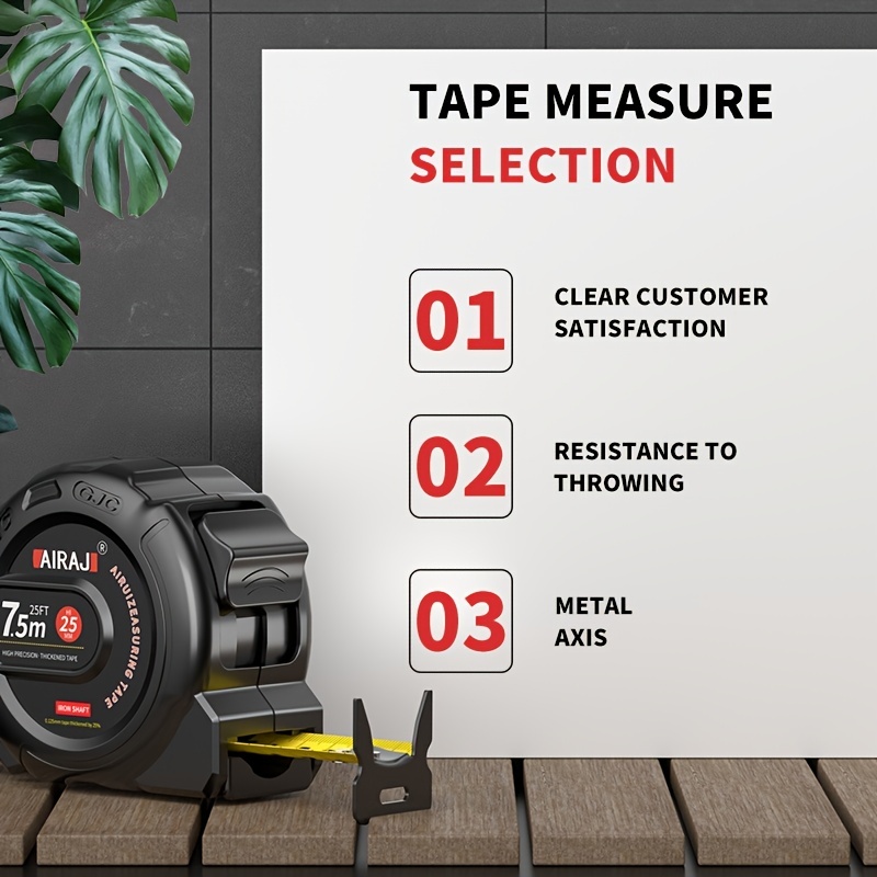 Metric Tape Measure 3M/5M/7.5M Retractable - Clear Easy to Read