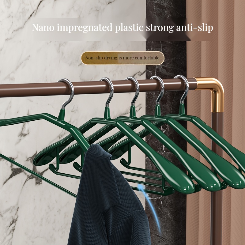 1pc Plastic Clothes Hanger, Durable Heavy Duty Coat Hangers With Widened  Shoulder Notches For Hanging Clothes Without Slipping