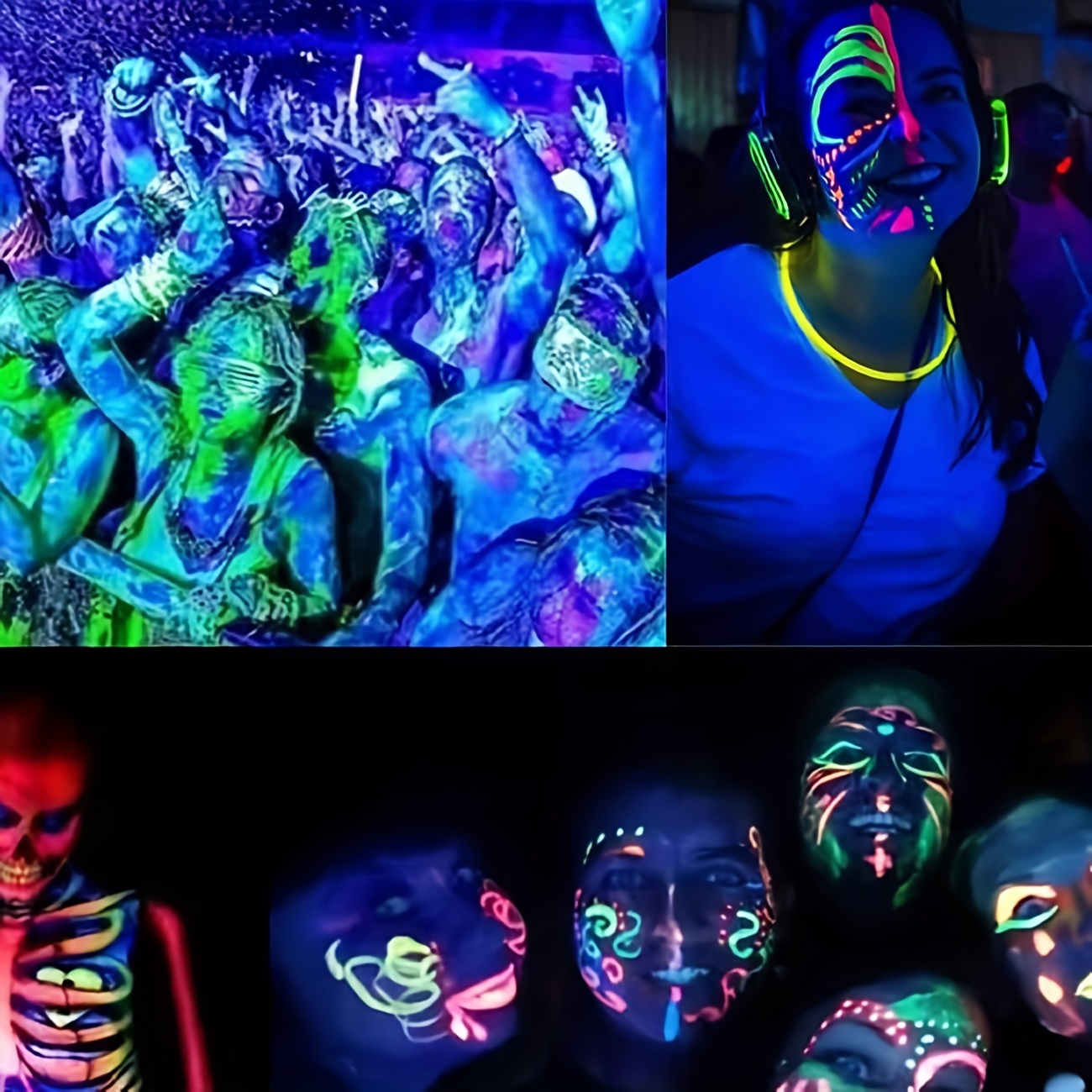 UV Glow Face Body Paint Nightclub Lipstick Neon Fluorescent Party