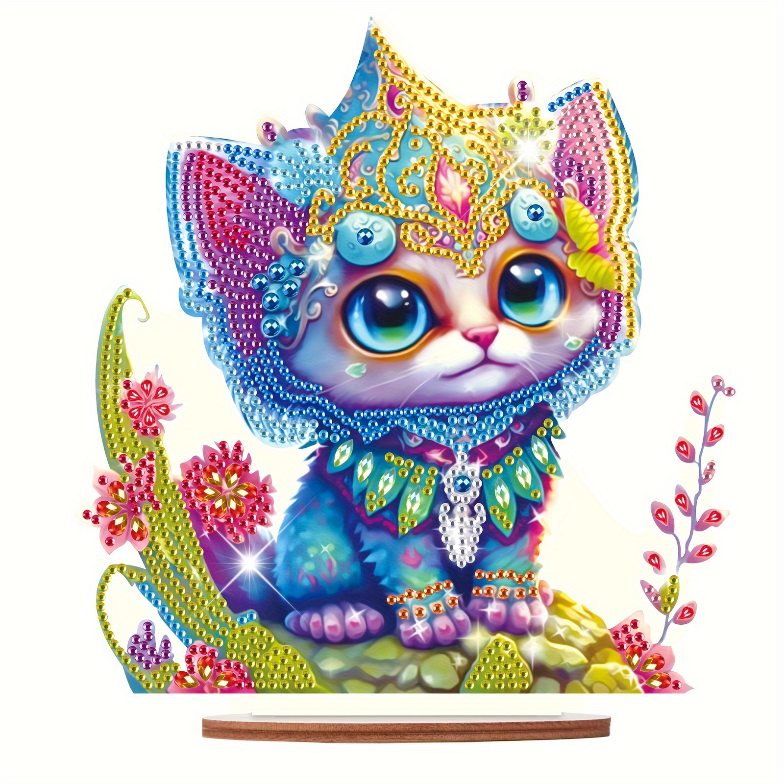 Colorful Cat Diamond Painting Desktop Decoration Ornaments - Temu