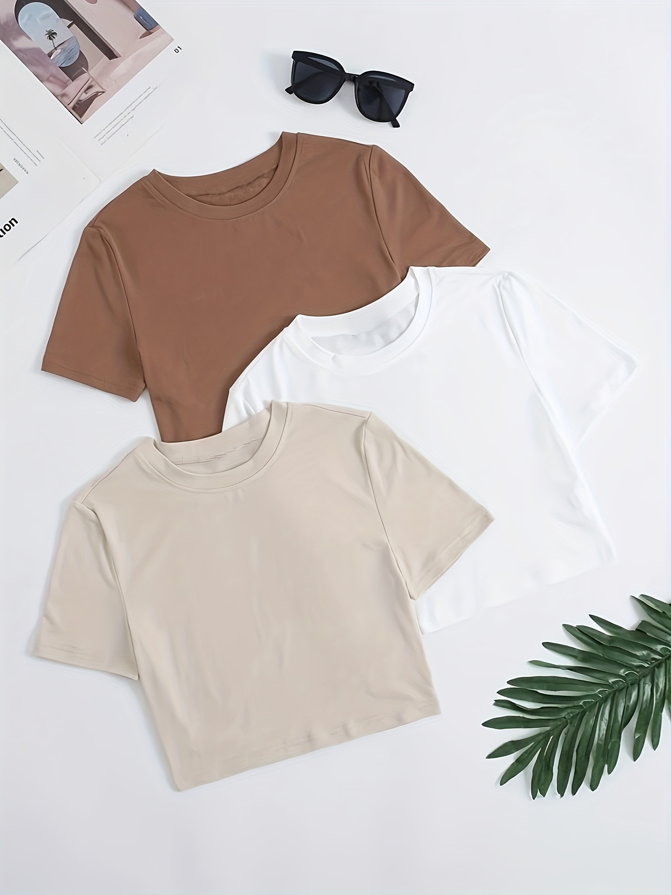 tklpehg Summer Tops for Women Clearance Ladies Tops Casual Relaxed Fit  Short Sleeve T Shirts Lapel Solid Color Blouses Beige 4 (S)