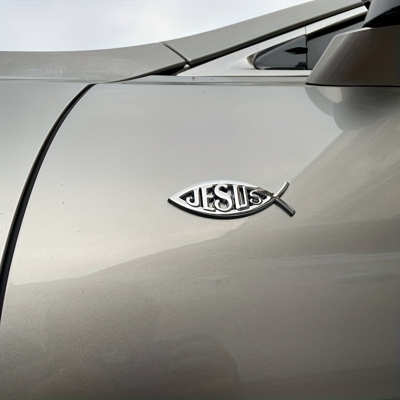2 Pack 3D Metal Jesus Decal Sticker - Upgrade Your Ride