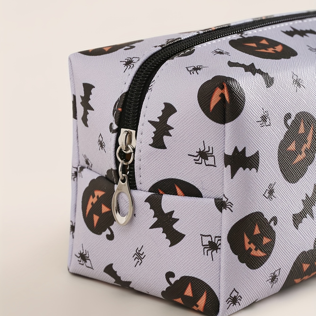 Halloween Skull & Bat Print Makeup Bag, Spider & Bat Print Cosmetic Bag,  Square Roomy Travel Toiletry Bag Accessories Organizer, Halloween Gift For  Men And Women - Temu