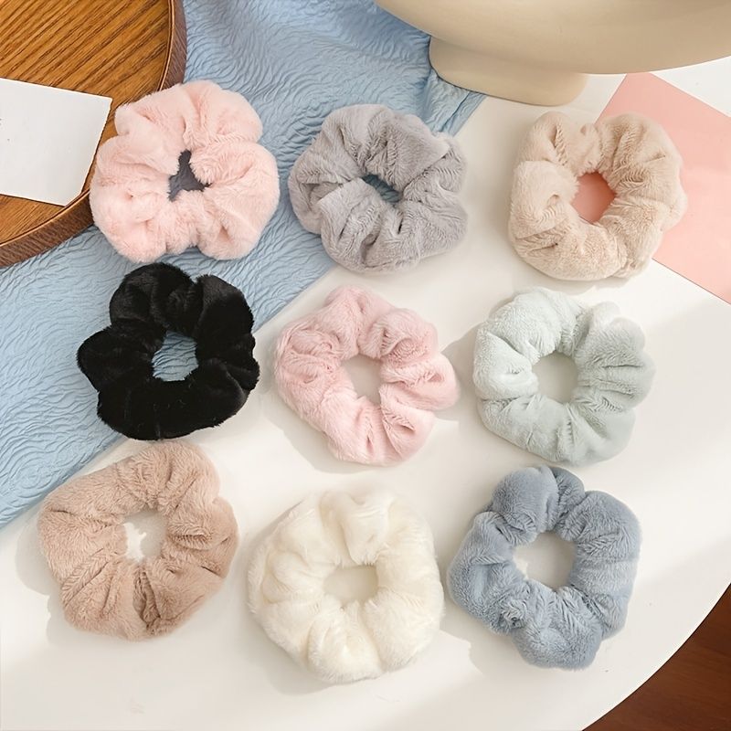 Faux Fur Scrunchies Furry Hair Rubber Bands For Women Girls Pom Hair  Elastics Rabbit Furry Hair Ties For Thick Thin Hair Accessories 9pcs |  Today's Best Daily Deals | Temu