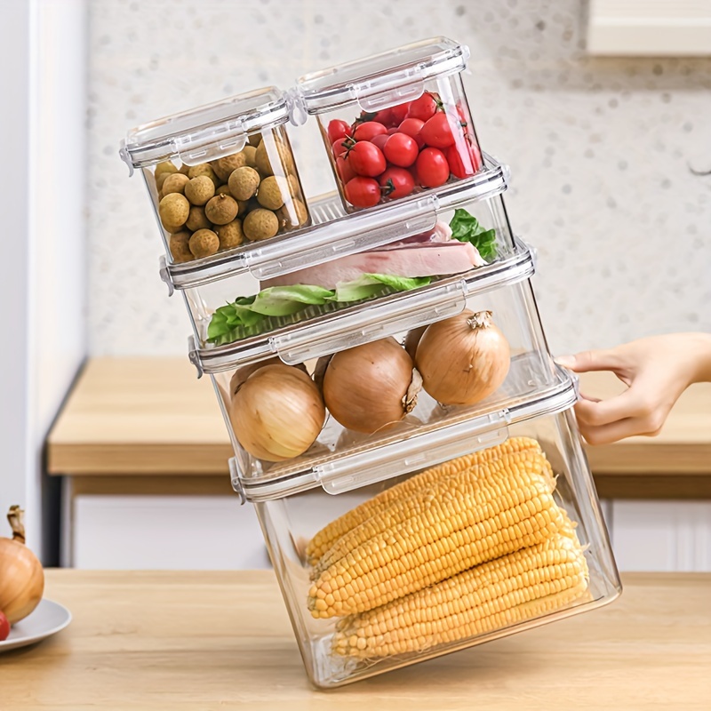 CENMOO Gefrierschrank-Aufbewahrungsbox - Gefrierboxen mit Deckel |  Stapelbarer Lebensmittelhalter mit großer Kapazität für Kühlschrank,  Kühlschrank