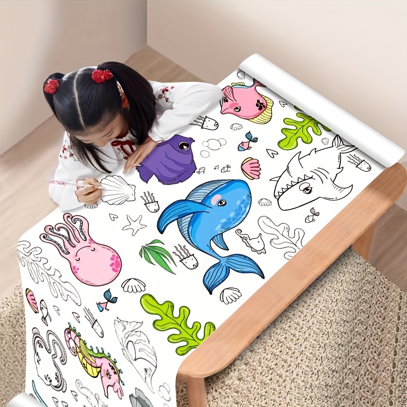 Creative Drawing Paper Roll Stickable Doodling Scroll Coloring Drawing  Paper Roll for Kids Toddler and Infants - AliExpress