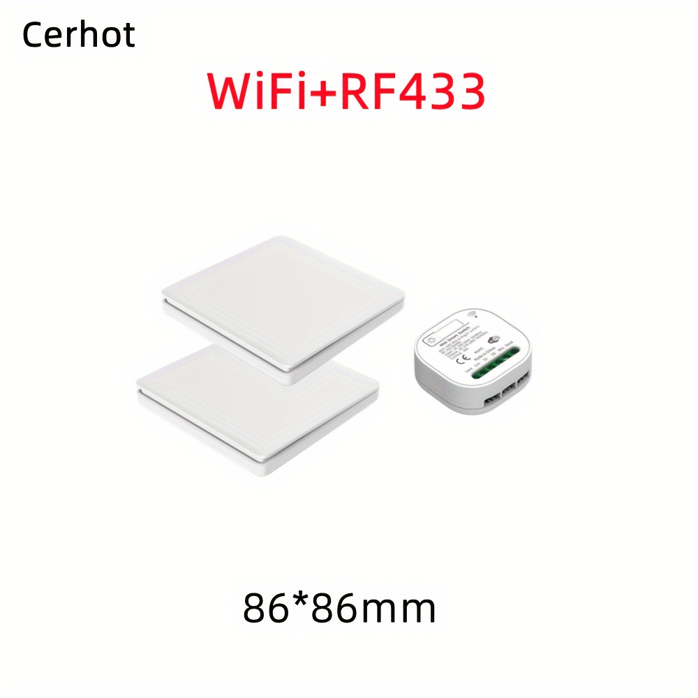 1pc Eu 86*86mm Wifi Rf433mhz Smart Switch Interruttore - Temu Italy