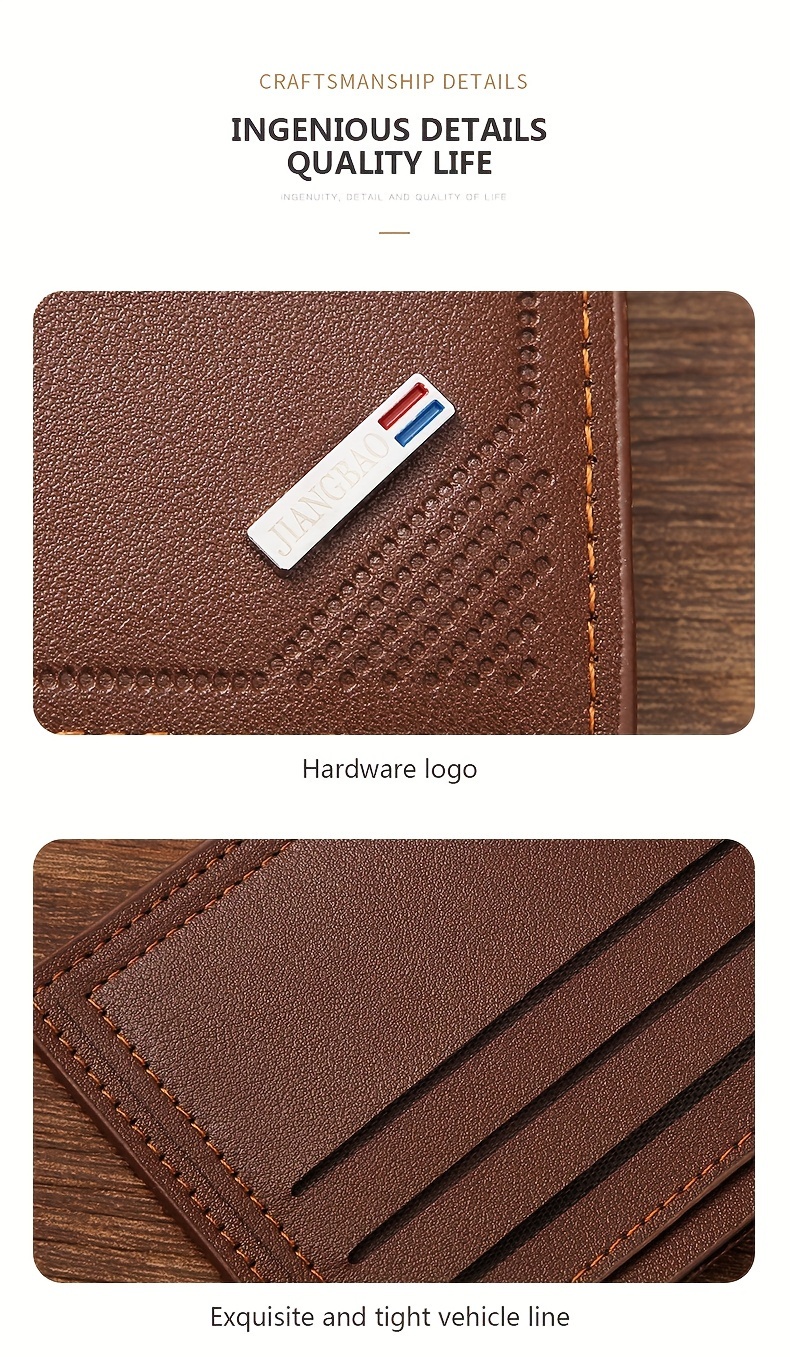 Billetera de Negocios Horizontal para Hombres de Gran Capacidad con Múltiples Ranuras - Diseño Suave, Espacioso y Elegante - Ideal para Uso Diario y Viajes