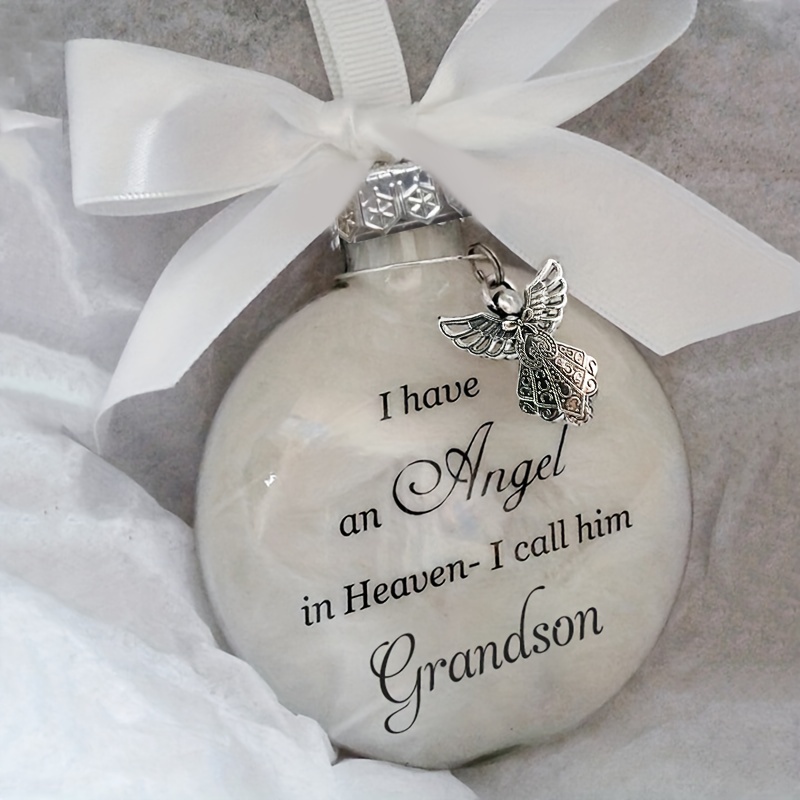 In Heaven Relatives Name Ornament Keepsake Feather Plastic Temu