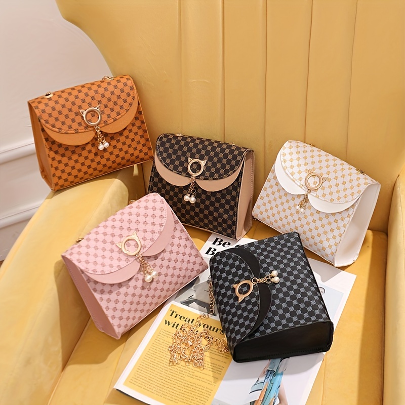 Classic Monogram Women Shoulder Bags High Quality PU Leather Small