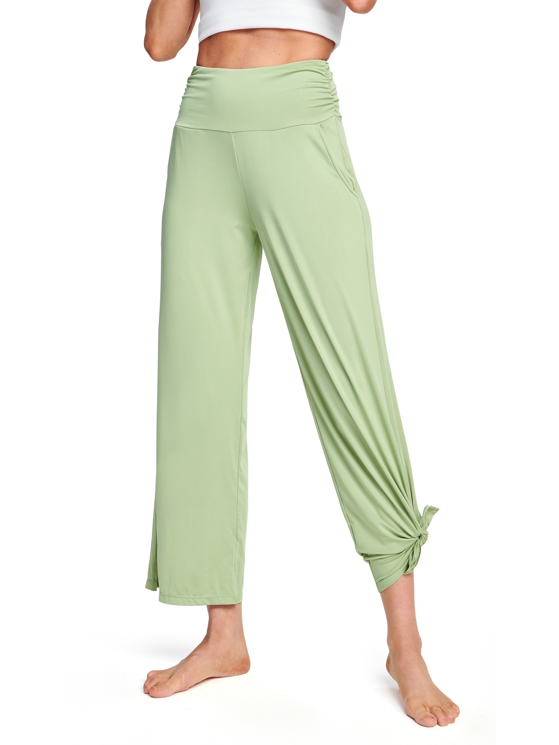 Women's Wide Leg Yoga Pants Stylish Comfy Casual Pockets - Temu