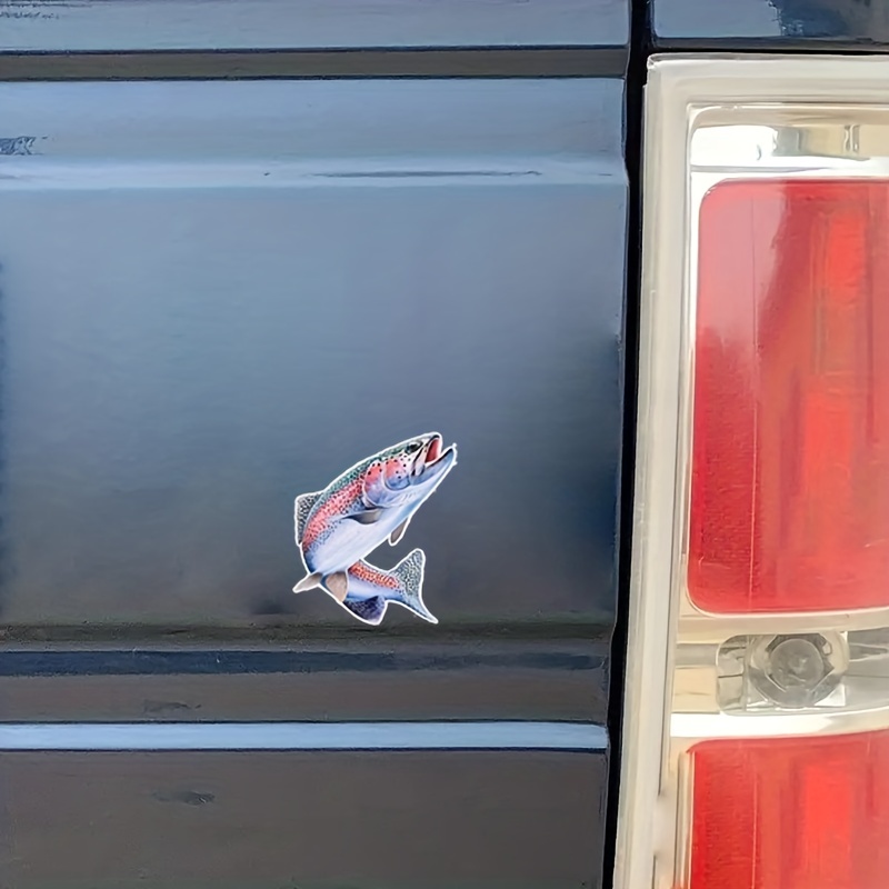 Rainbow Trout Fish Pattern Car Stickers Laptop Water Bottle - Temu Germany