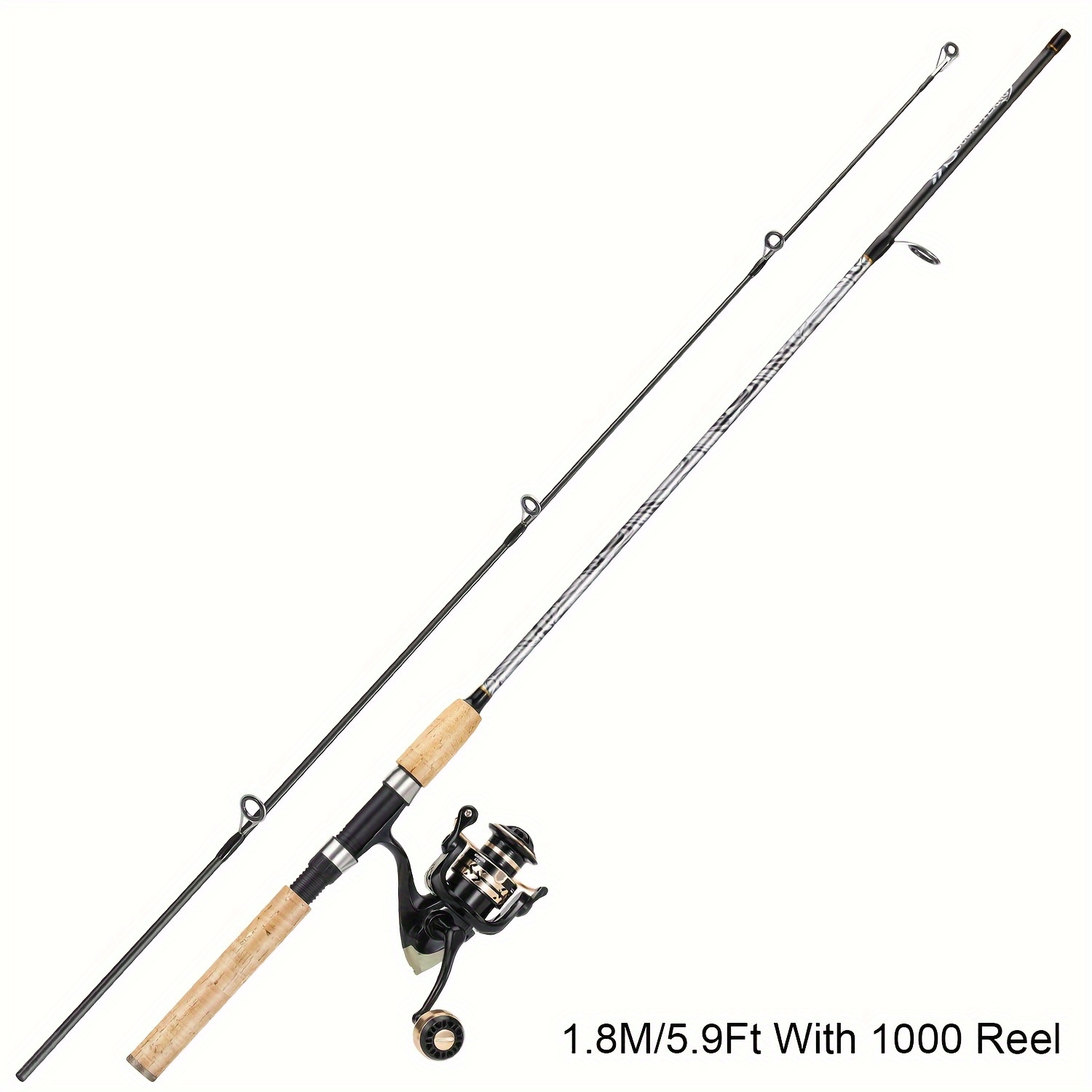 Portable 3 Sections Fishing Rod Combo Fishing Rod and 1000-2000