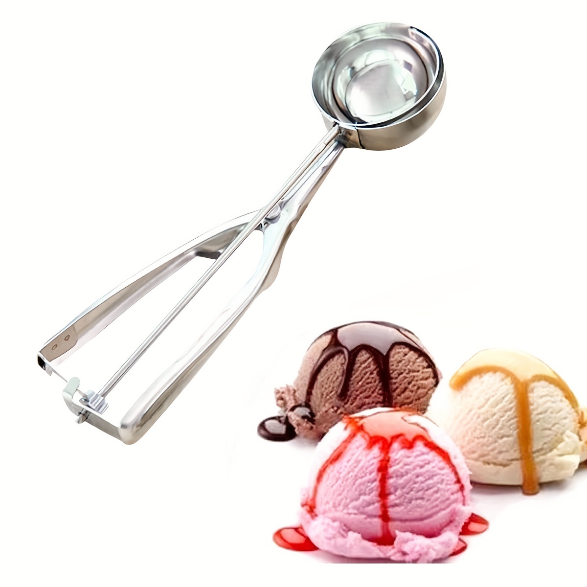 Ice Cream Scoop, Stainless Steel Melon Baller, Nonstick Anti-freeze Ice  Cream Scoop, Ice Cream Tools, For Bar, Restaurant Use, Summer Kitchen  Gadgets, Kitchen Stuff, Kitchen Accessories - Temu