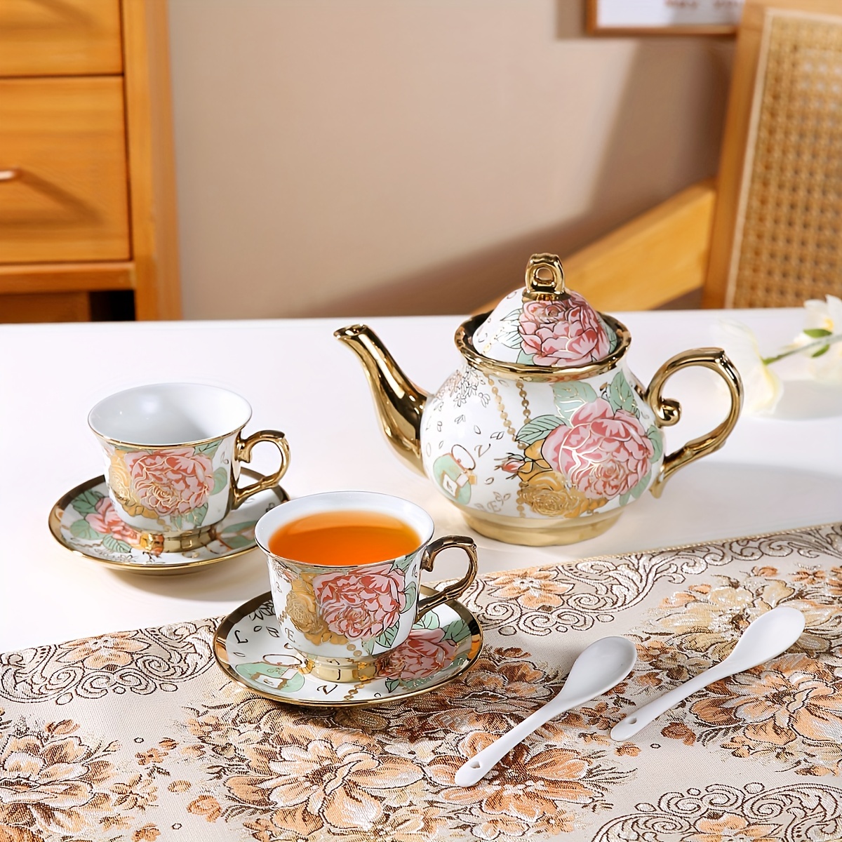 Set 6 tazze tè con piattino, teiera e zuccheriera Medina Villeroy