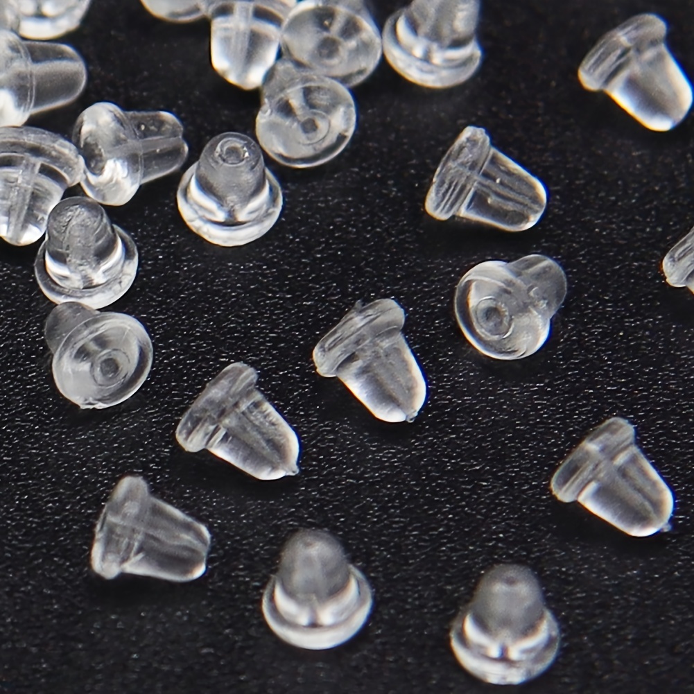 Earring Back Transparent Safety Back Pad Plastic Earring - Temu