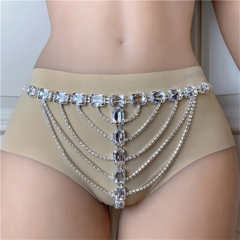 Sexy Bling Rhinestone Bra Chain Crystal Waist Belly Nepal