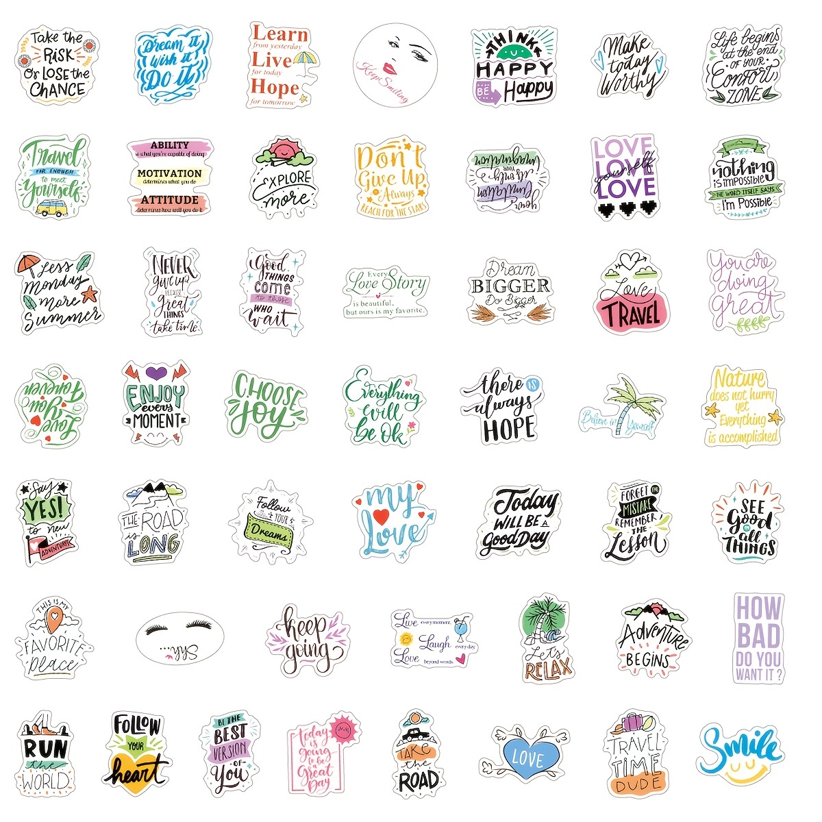 10 Sticker Pack. Motivational Stickers. Adult Stickers. Planner