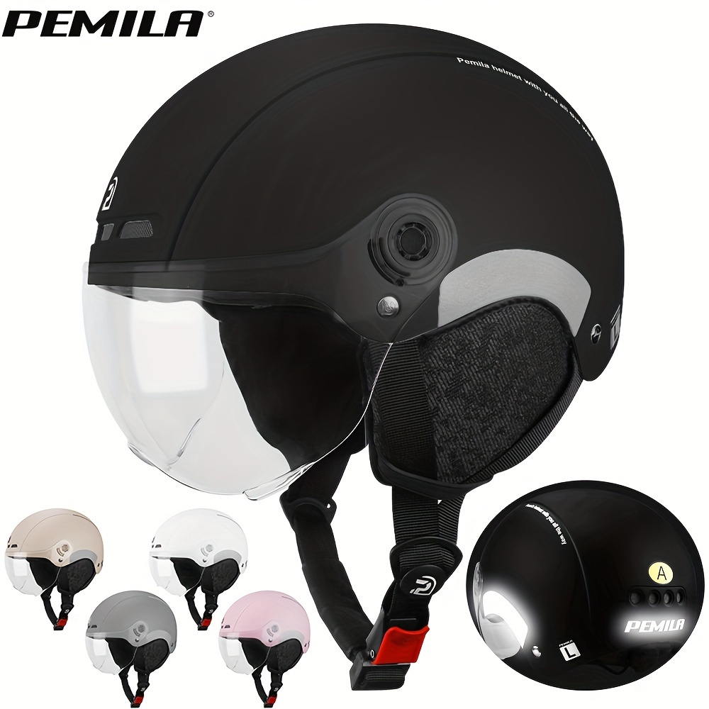 

Pemila 2 In 1 Cycling Helmet With Goggles Lens And Ear Protection, Bicycle Helmet, E-bike Bike Helmet