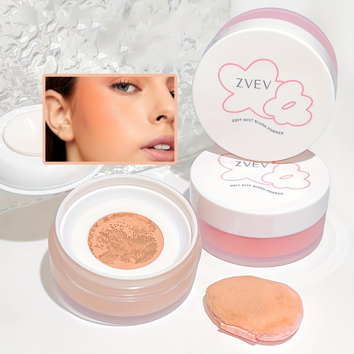 4 Colors Natural Bronzer Highlighter Blush Powder for Face Eyes