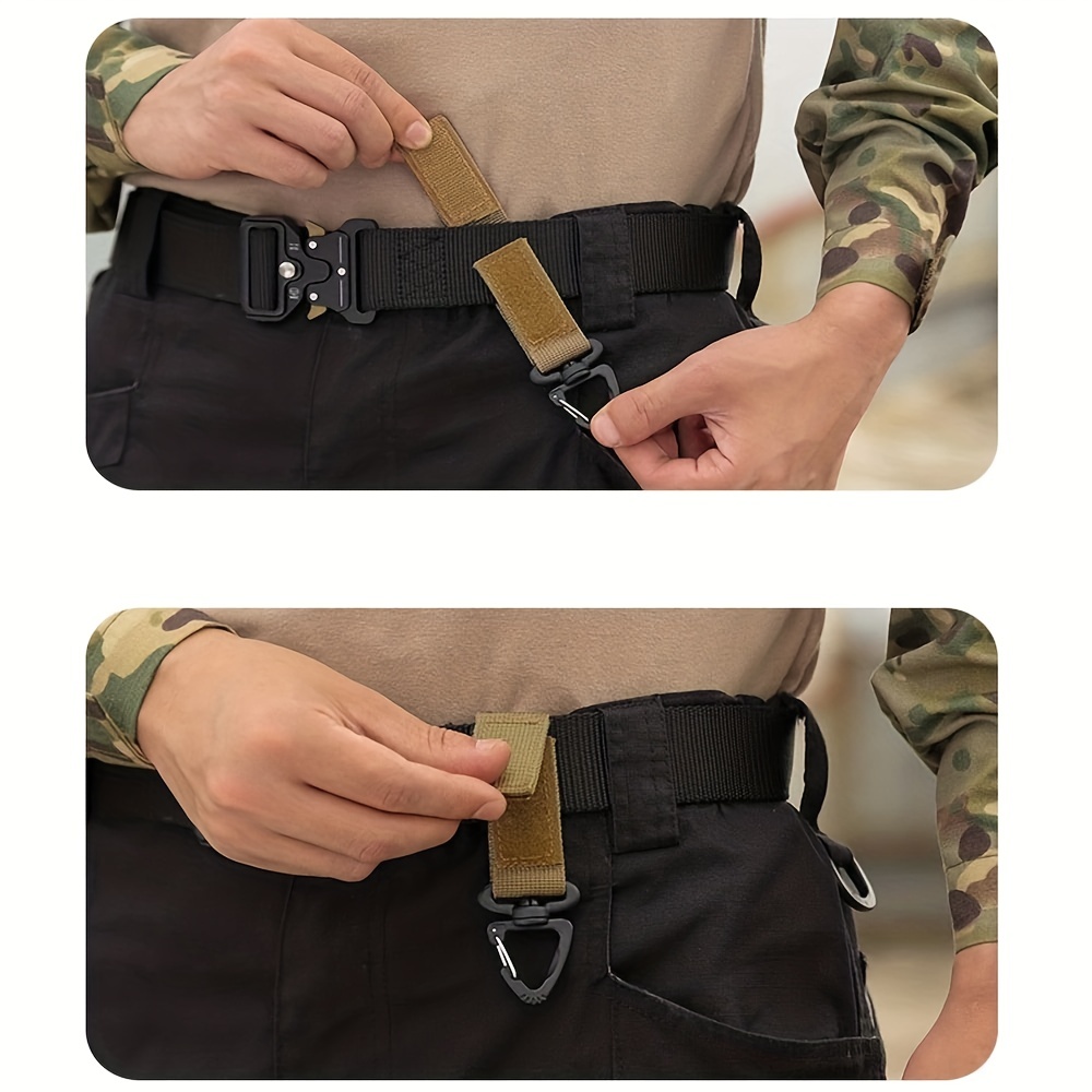 Nylon Tactique Gear Clip Bande Mousqueton Porte-clés Ceinture Sangle Avec  Sangle Militaire Utilitaire Cintre Porte-clés Crochet Compatible Avec Les  Sacs Pour La Randonnée Activités De Plein Air - Temu Canada