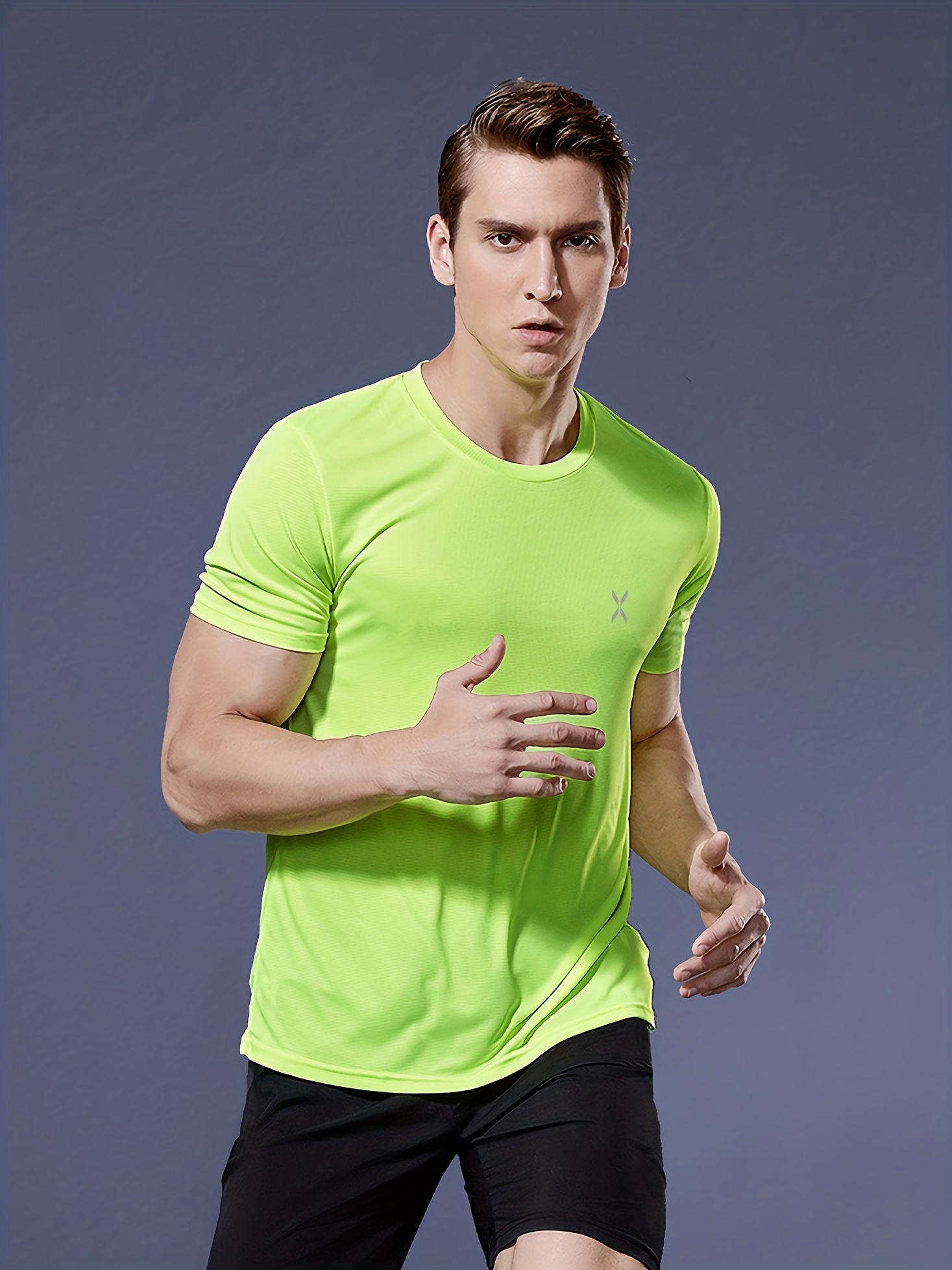 2022 new Shirt Men Short Sleeve Workout Gym T-Shirt quick-drying Running  Fitness Tops Streetwear