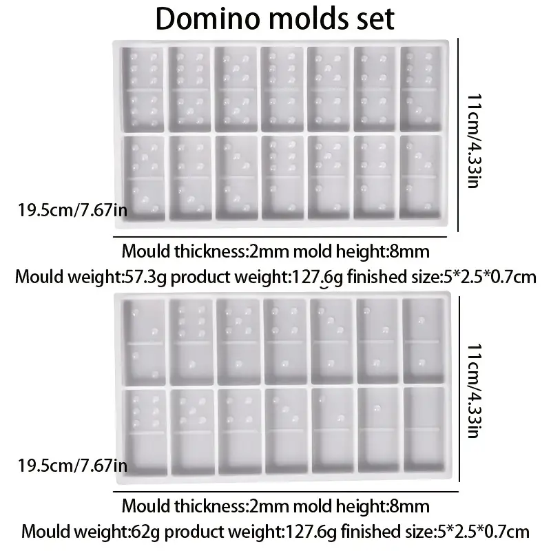 Domino Mold Silicone Resin Domino Games Mold For Epoxy - Temu