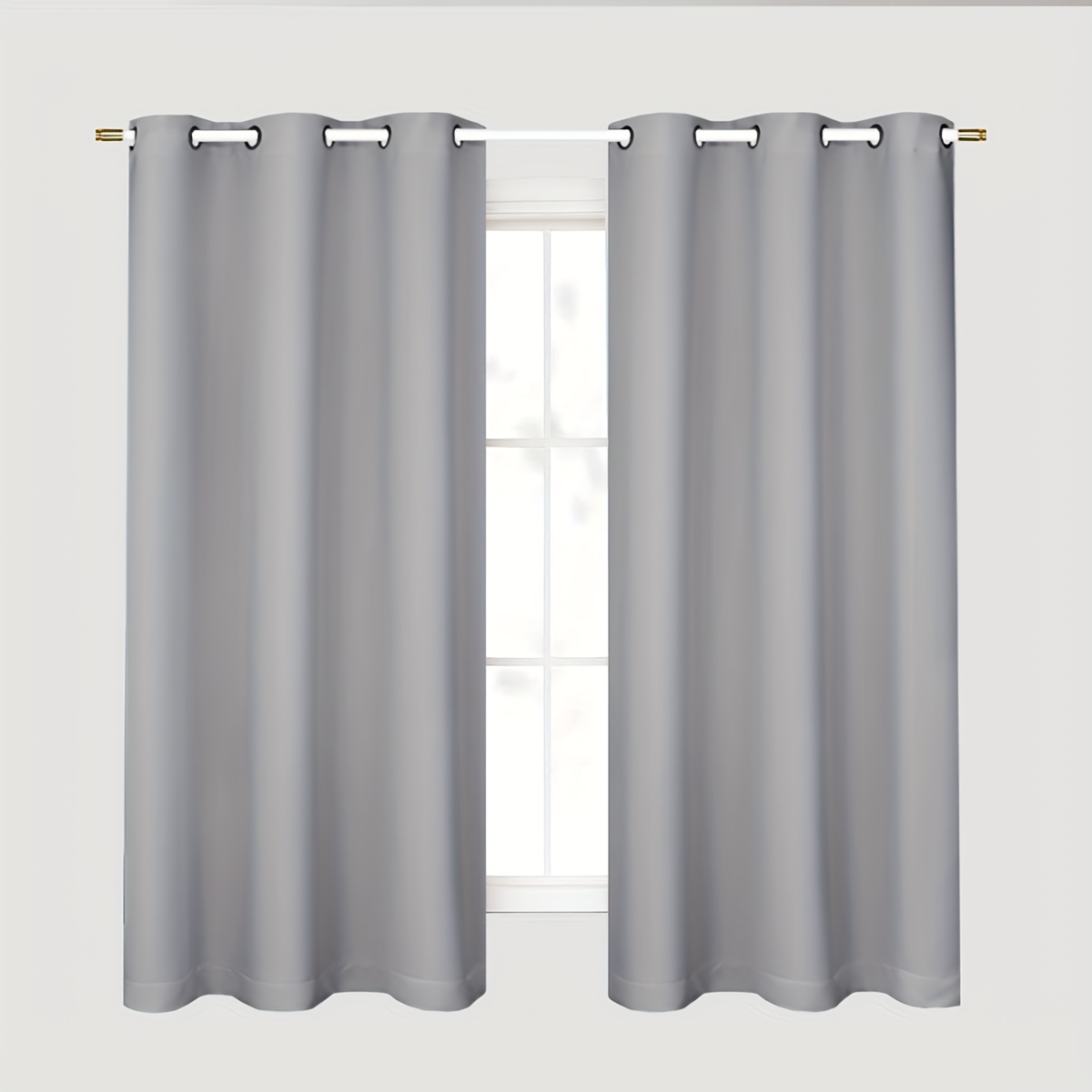 1pc bedroom grommet blackout curtains thermal insulation energy saving noise reduction blackout living room blackout curtains gray details 8