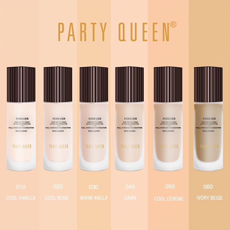 6 color Flawless Liquid Foundation Long Wear Full Coverage - Temu