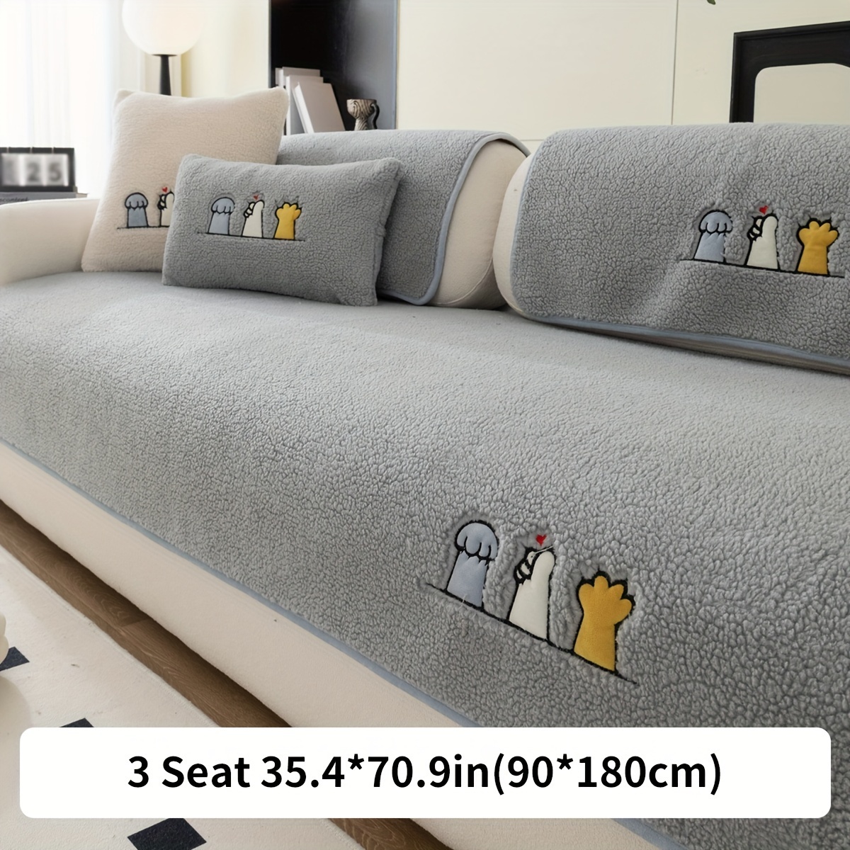 1pc Semplice Peluche Chaise Longue Copridivano Zerbino - Temu Italy