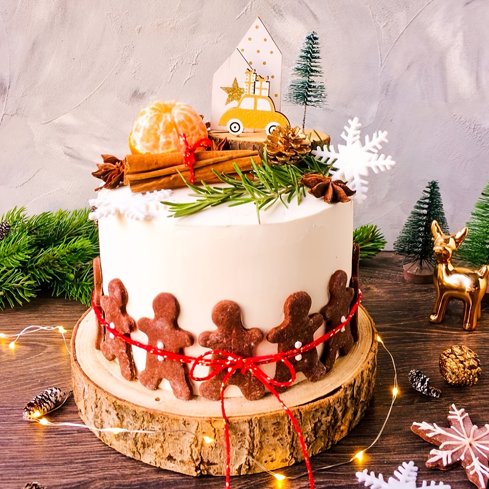 New Christmas Series Fondant Cake Silicone Mold Santa Snowman Chocolate Mold  Diy Baking Tools Christmas Cake Decors Party Tools