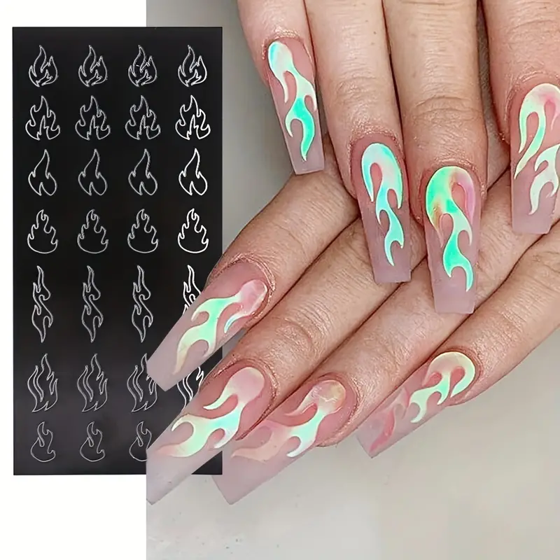 Airbrush Stencil for Nails 10 Sheets Heart Nail Charms Butterfly Bear Stars  Hollow Nail Sticker Airbrush Templates French Manicure Tips Molds Nail