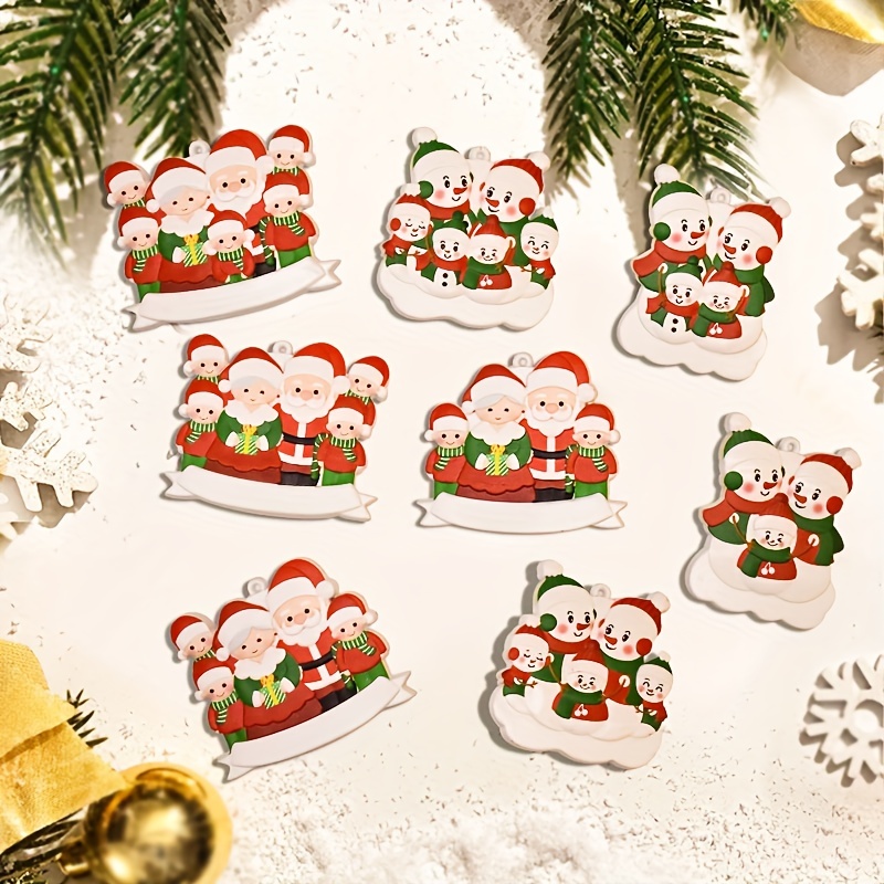 New Diy Name Blessing Words Resin Santa Claus Family - Temu