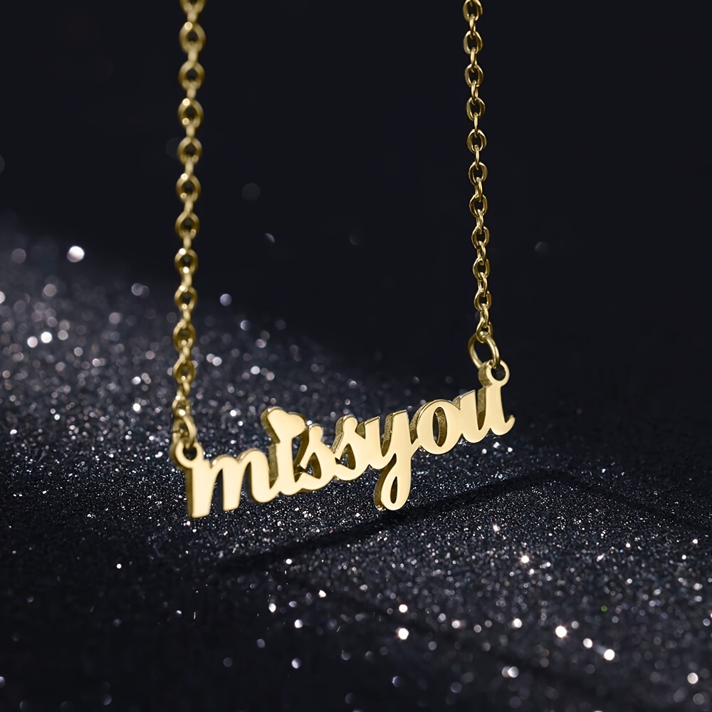 Women's Old English Initial Necklace - 18K Gold Plated Stainless Steel Letter Pendant, Adjustable 18\" Chain
