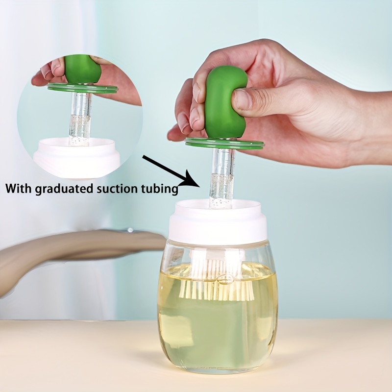 Kitchen Oil Dispenser Bottle Cooking Glass Olive Oil Dispenser Silicone  Dropper