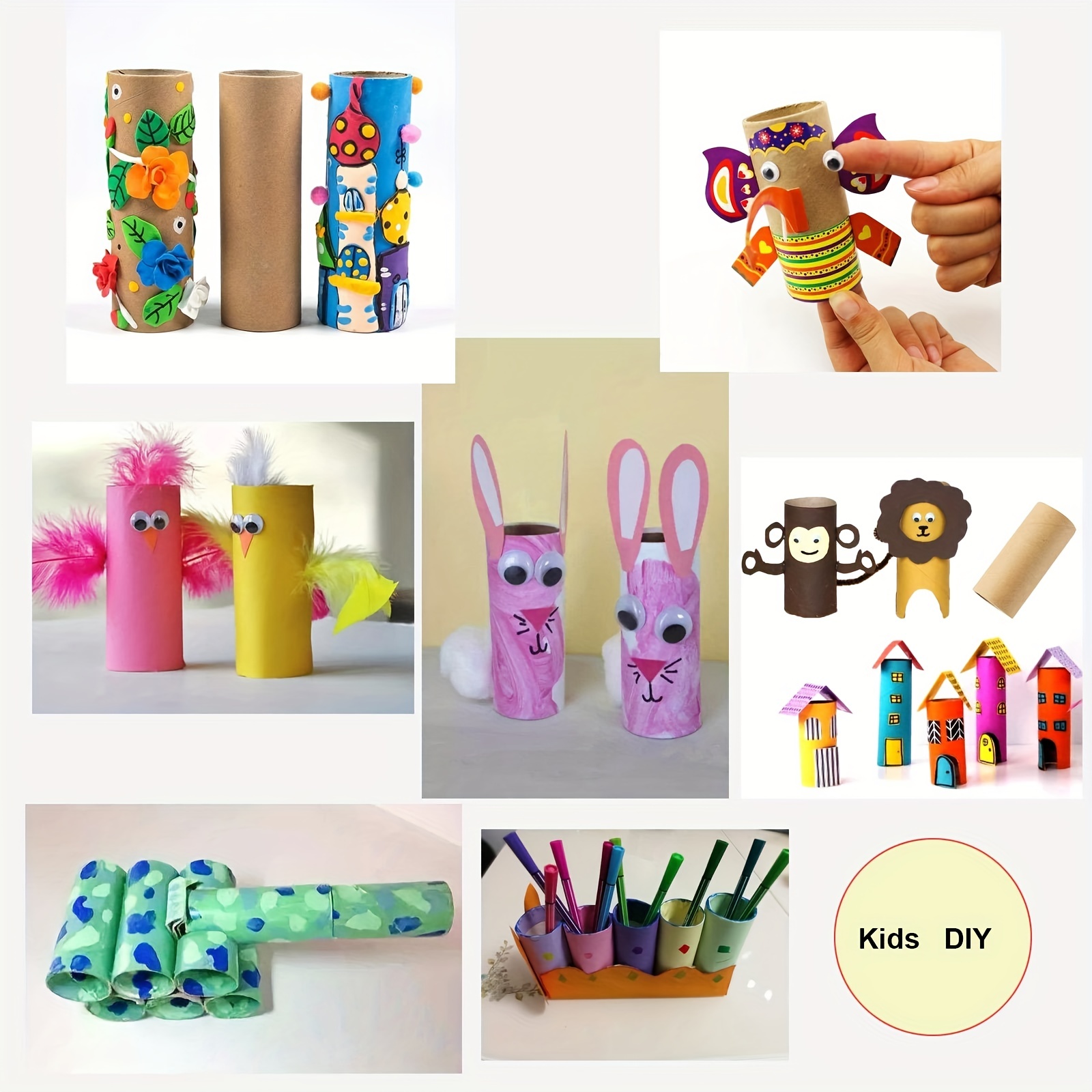 Cabilock 5pcs Cardboard Tubes Bulk Craft Rolls Tubes Thick Paper Roll Tubes  Paper Tube Crafts Kraft Paper Tubes for Kids DIY Art Craft