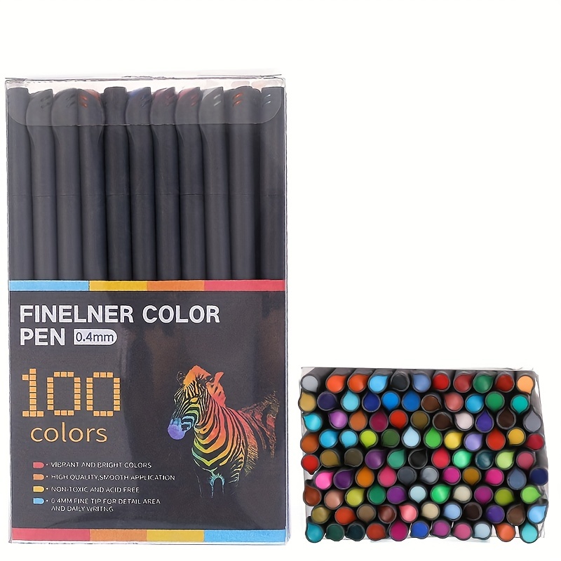 0.4 Mm 24/36/60/100Pcs Colors Fineliner Color Pen Set, 0.38 mm Fine Line  Drawing Pen, Porous Fine Point Markers Perfect for Coloring Book and Bullet  Journal Art Projects