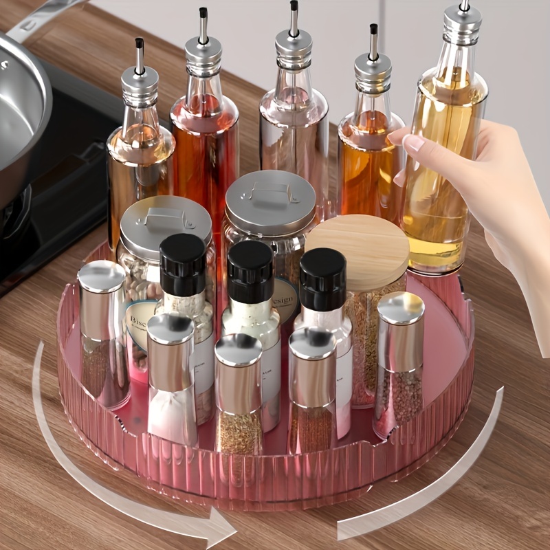 1pc Organizer for Cabinet, Rotating Spice Rack Spinner - Pantry