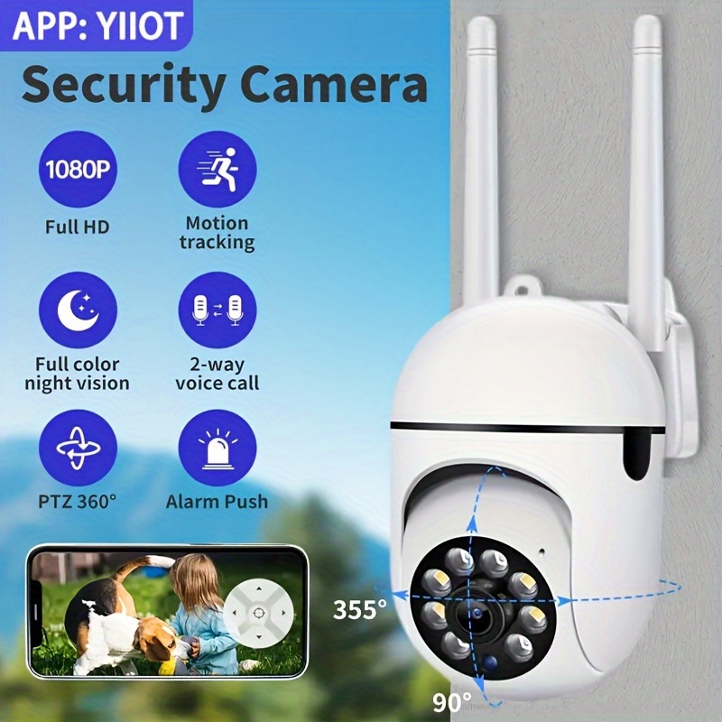 Caméra de vidéosurveillance Sans Fil WiFi Outdoor (IP66) Full HD+Sticker  cadeau