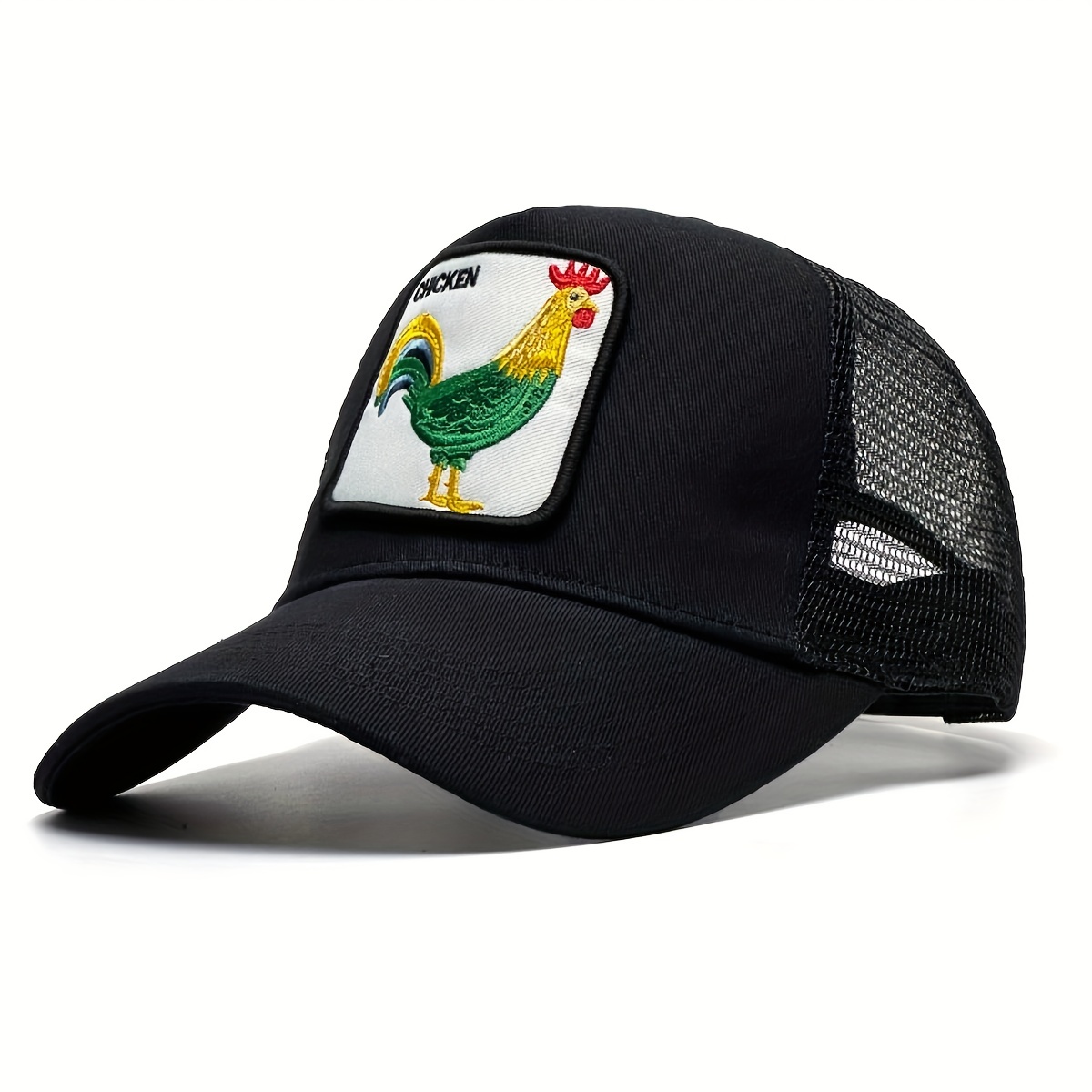 Rooster Embroidered Hip Hops Baseball , Sunscreen Breathable Mesh