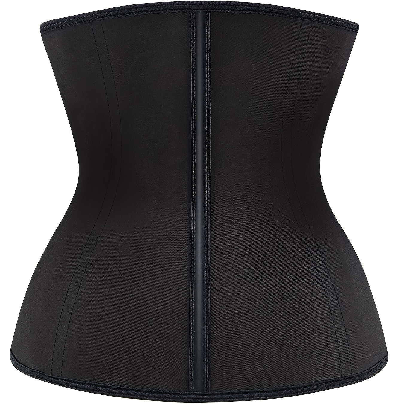 Veeki Waist Trainer For Women Underbust Latex Sport Girdle Corsets Hourglass  Body Shaper(black)