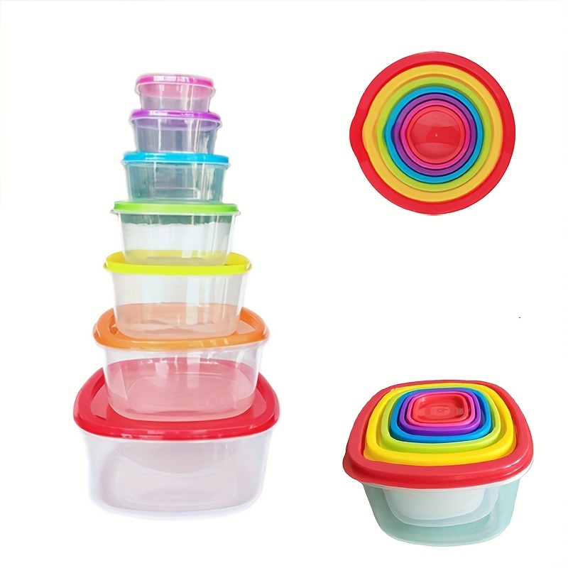 Rainbow Round Food Container