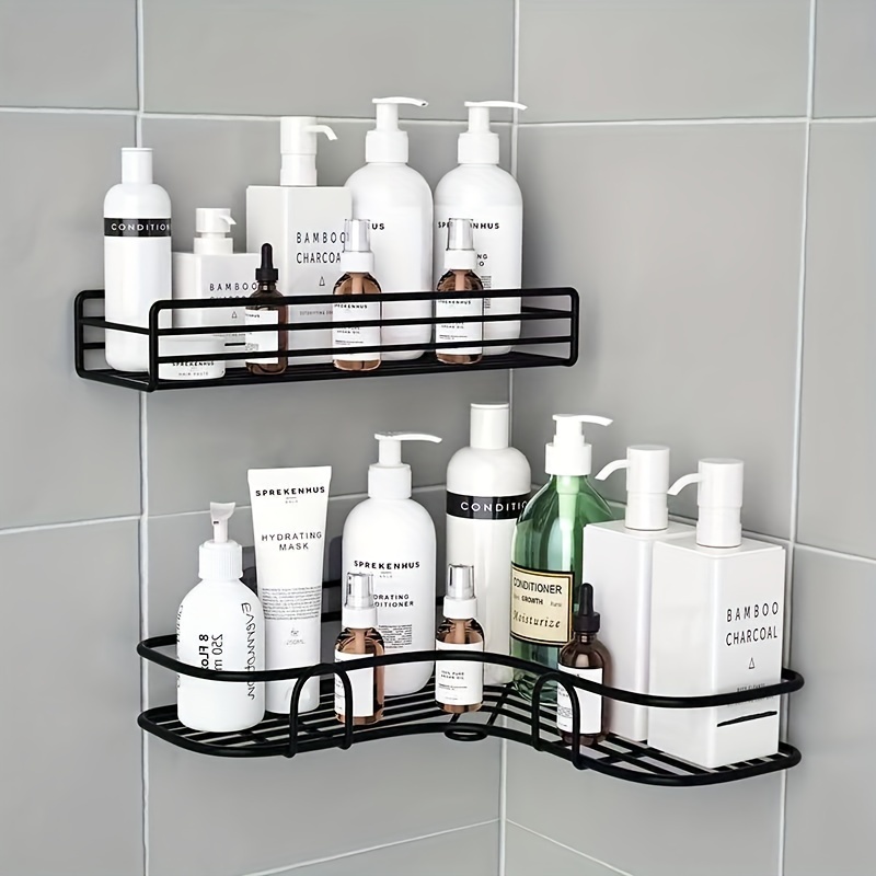 Corner Shower Caddy Plastic Bathroom Storage Rack Wall - Temu