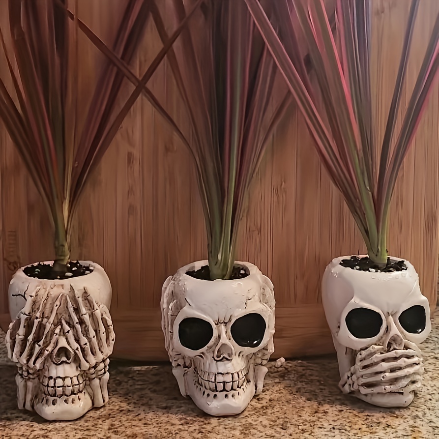 Pot de fleurs fantôme d'Halloween en céramique, pot de fleurs