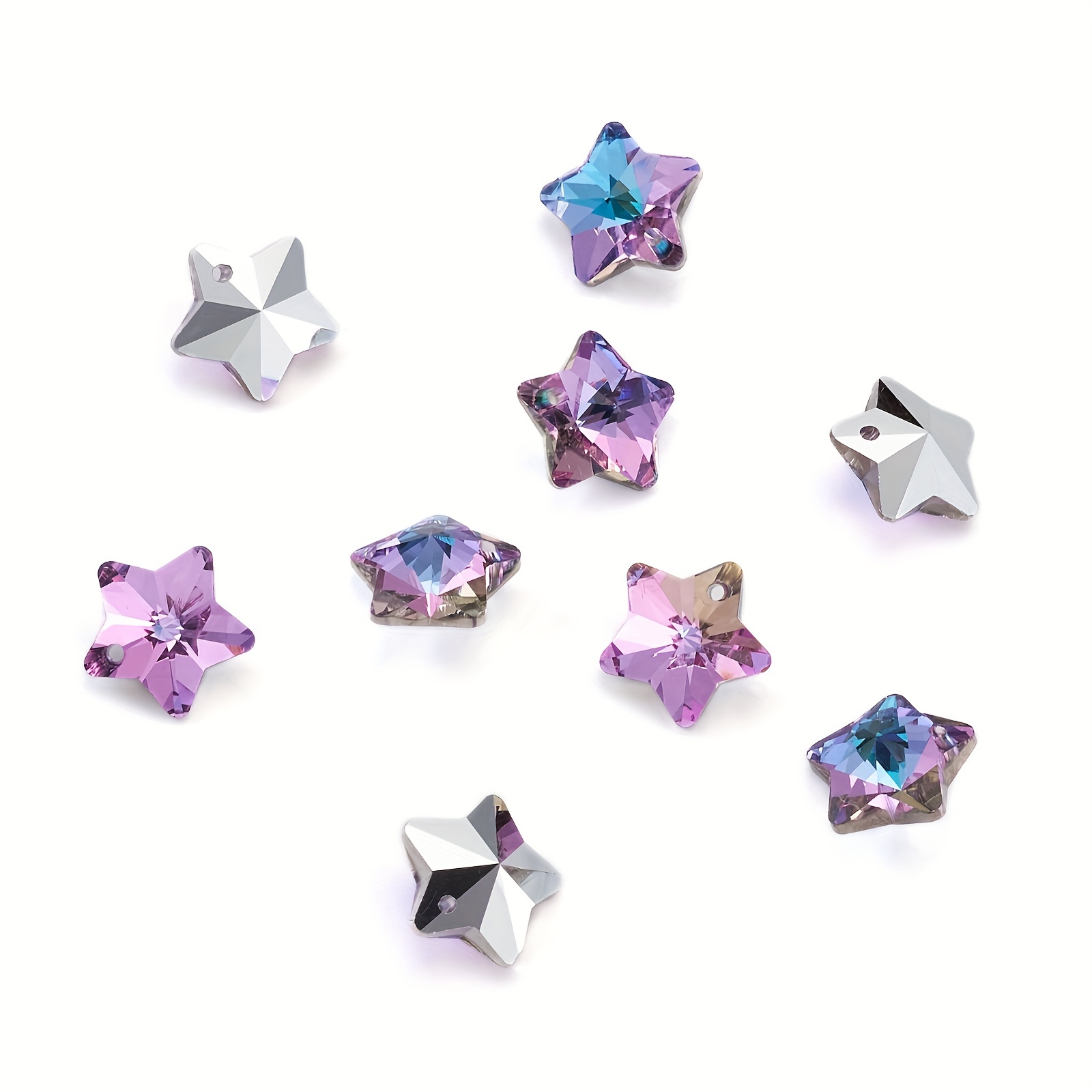 Star Shape K9 Glass Rhinestone Charms Pendants Imitation - Temu