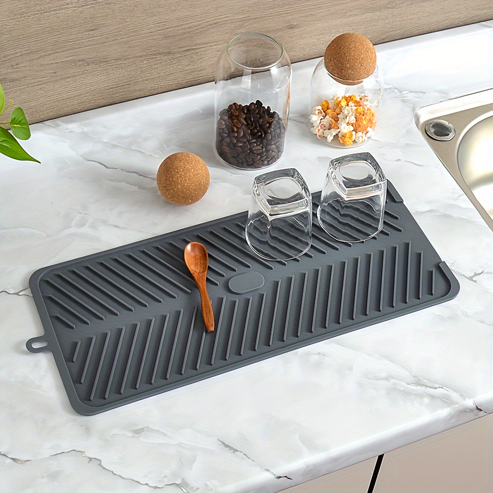 Cook's Essentials Silicone Countertop Mat and Drain Mat 