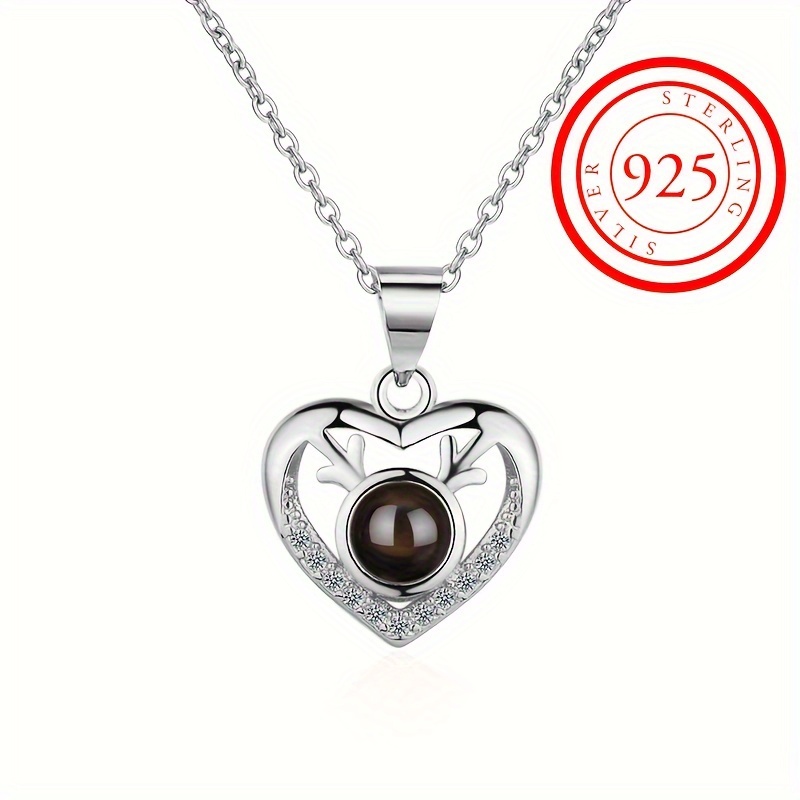 Collier magnétique 100 langues avec pierre de projection pour la Saint  Valentin - Collier de 100 sortes avec inscription « I Love You » :  : Mode