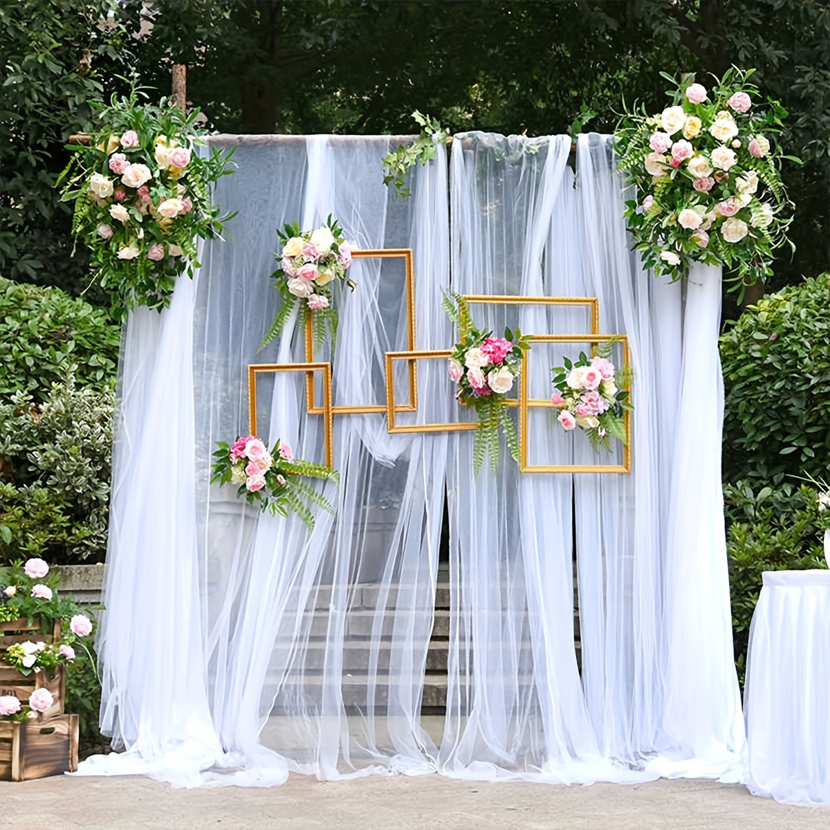 Wedding Arch Tulle Fabric Background Decoration Draping - Temu